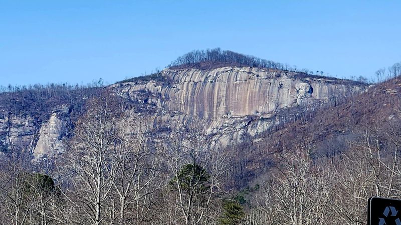 Exposed Metamorphic Rock Faces Along the Ascent