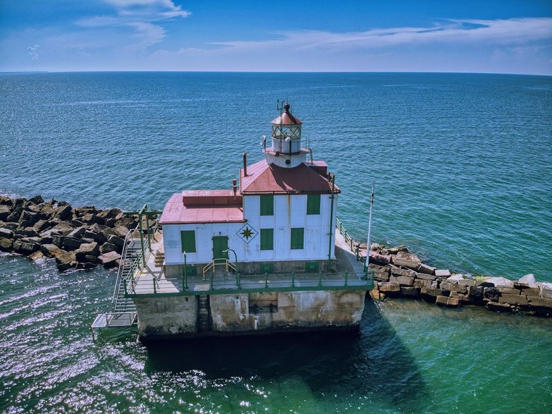 Ashtabula Lighthouse Viewing Stop at Lake Shore Park, Ashtabula, OH