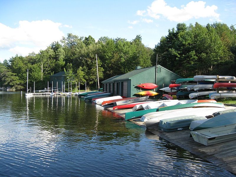Swimming And Boating On A Glacial Lake