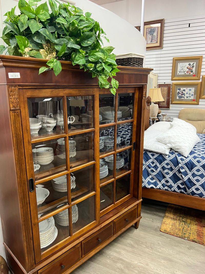 Fancy China And Fun Bric-A-Brac Share The Shelves