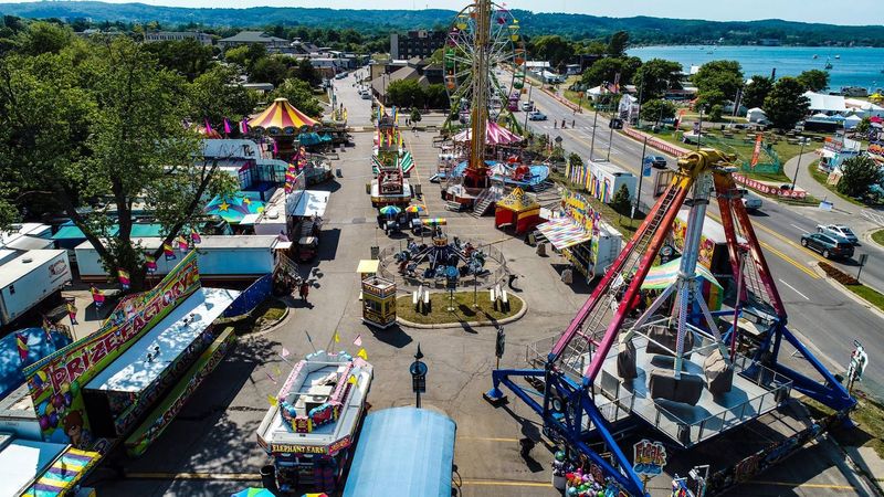 Carnival Rides And Midway Snacks