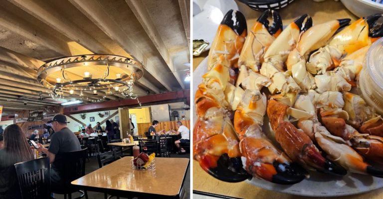 Feast On Unlimited Stone Crabs & The Best Fried Catfish At This Florida Seafood Spot