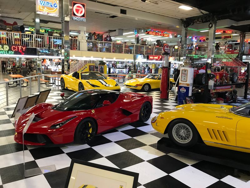 Ferraris Parked Inside A Flea Market