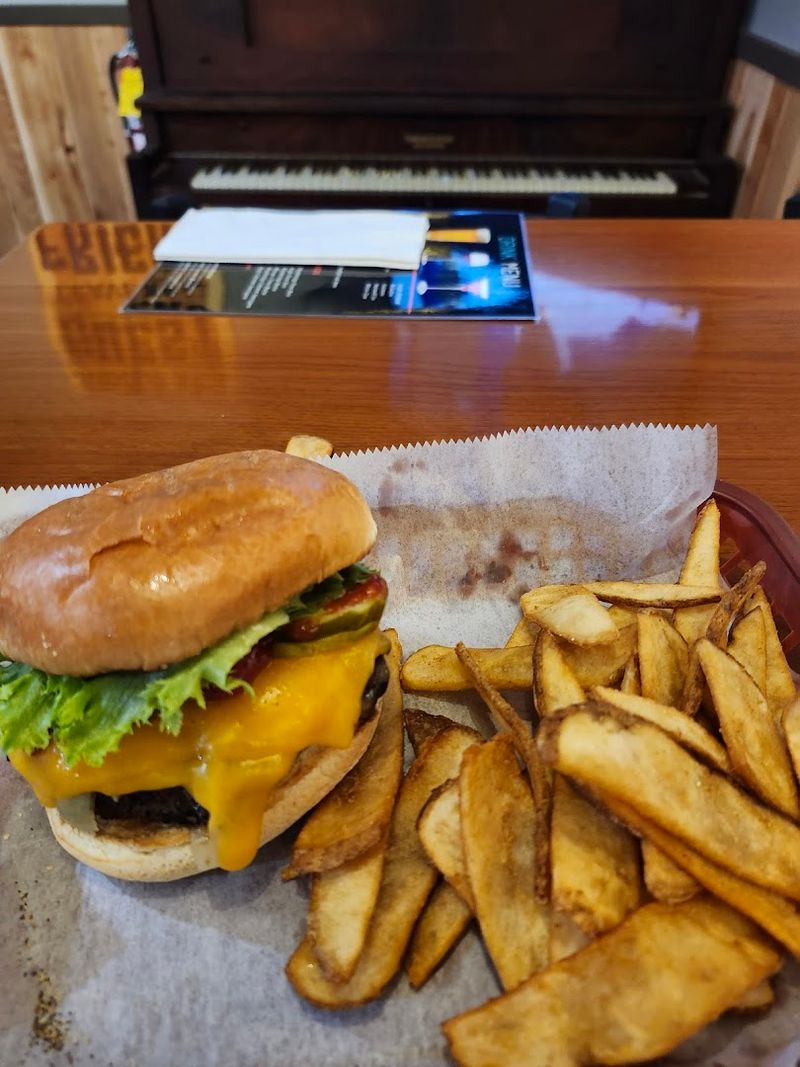 Mushroom Burger With Steak Fries