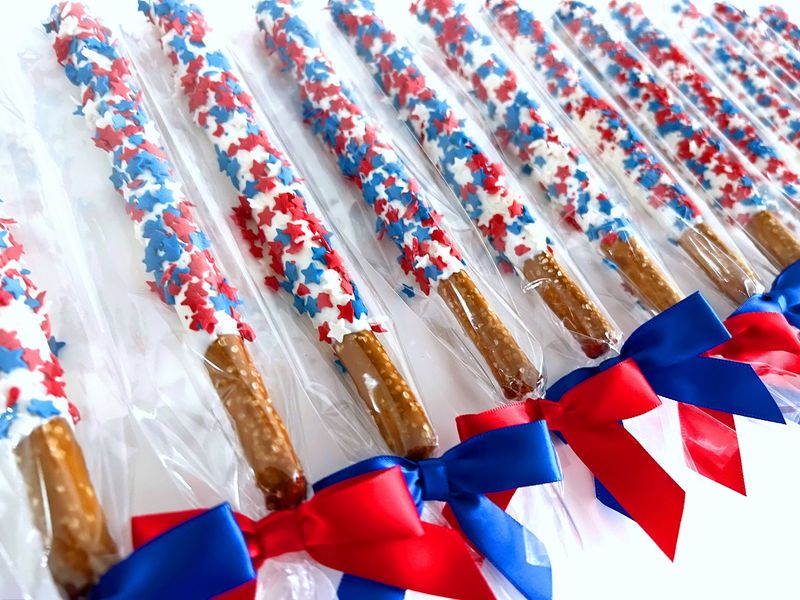 Patriotic Pretzel Rods