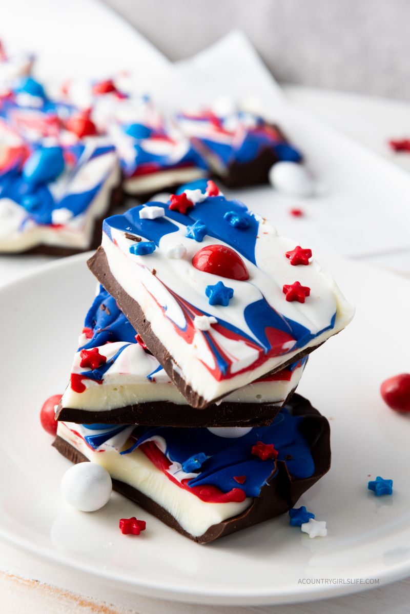 Red, White & Blue Bark