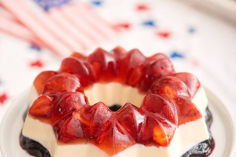 Jell-O Molds With Suspended Fruit