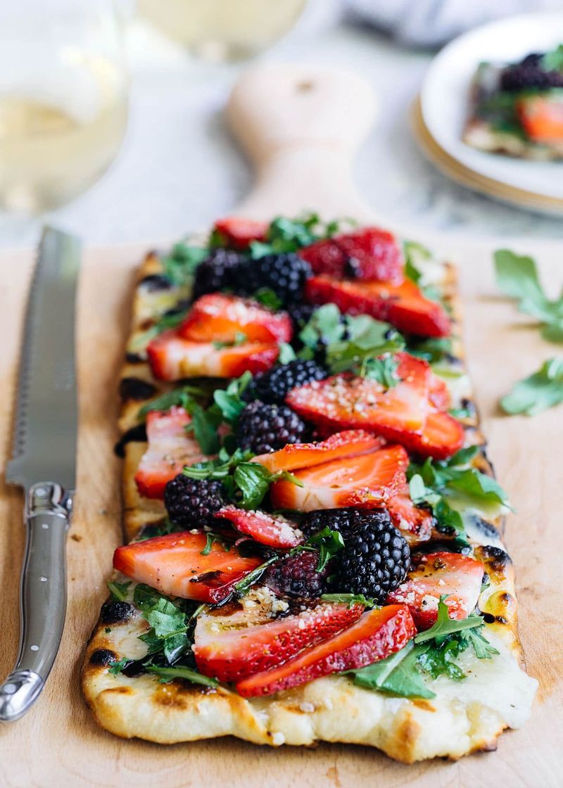 Grilled Berry And Brie Flatbread