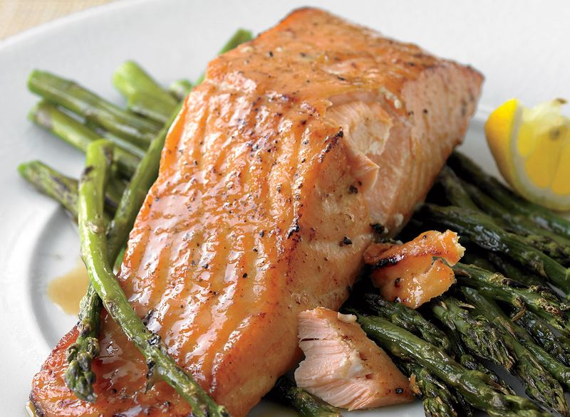 Honey-Mustard Glazed Grilled Salmon