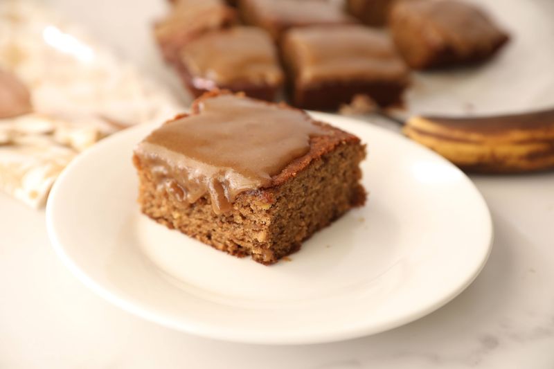 Moist Banana Bread Cake with Brown Butter Glaze