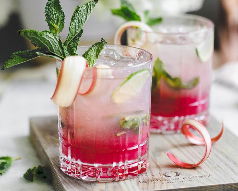 Refreshing Rhubarb Mojito