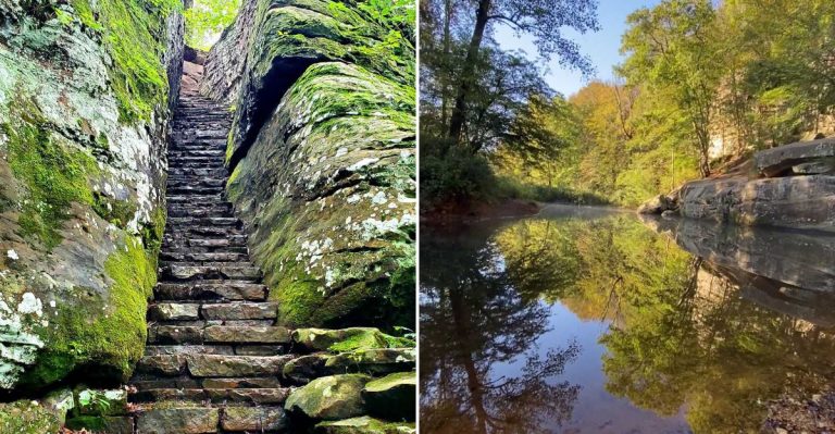 Follow This Secret Stone Stairway To One Of Illinois’ Prettiest Swimming Holes