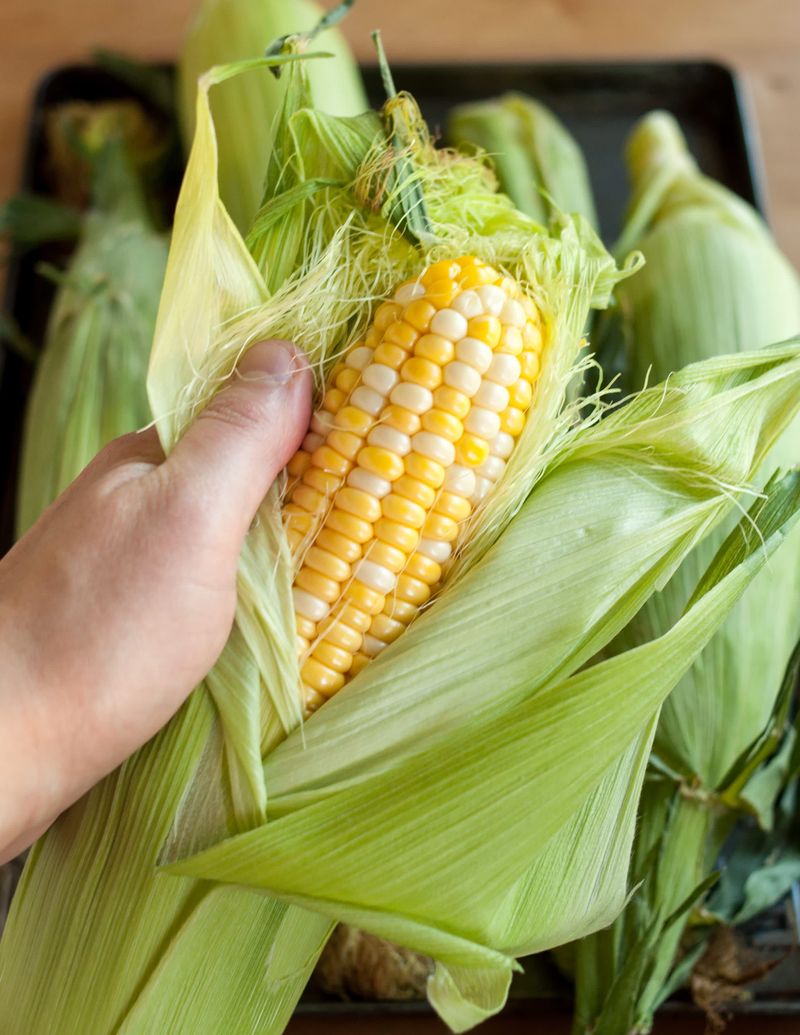 Grabbing Ancient Corn At The Store