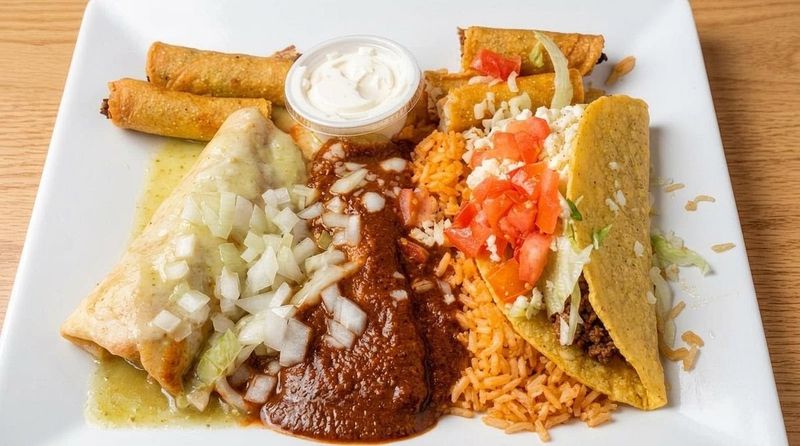Four Fillings Walk Into One Enchilada Plate