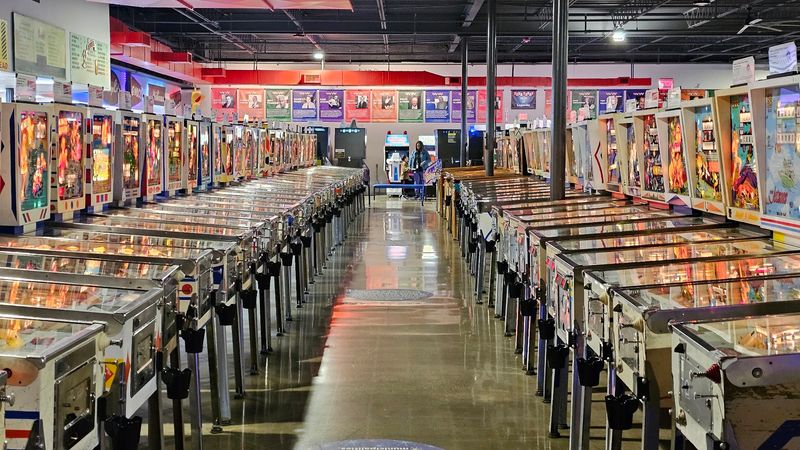 Four Hundred Pinball Machines Arranged By Decade