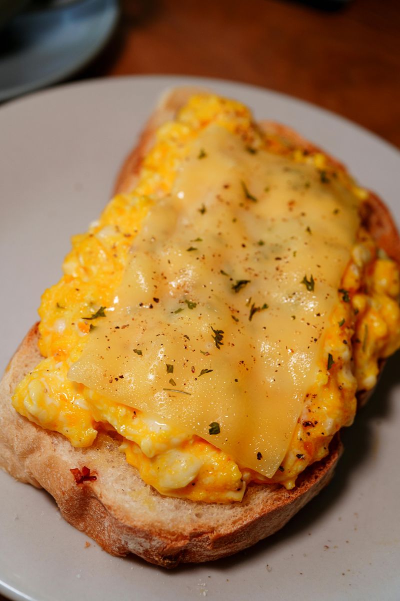 Scrambled Eggs And Buttered Toast