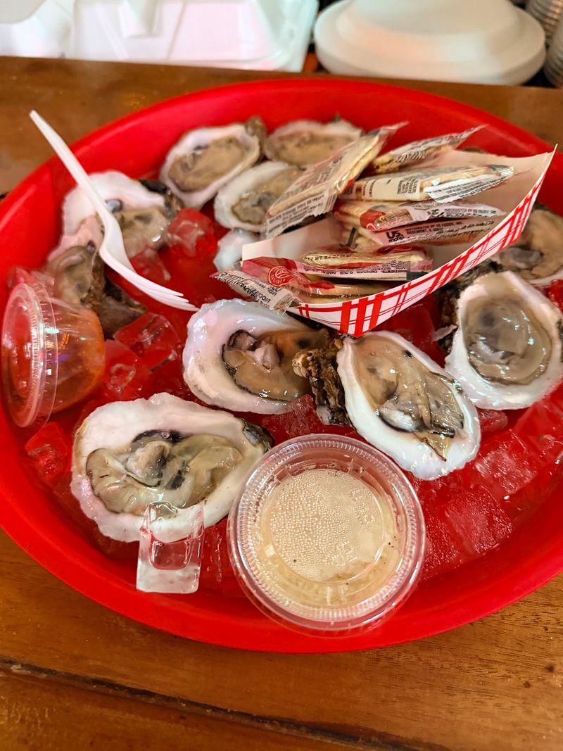 Fresh Oysters, Raw And Fried