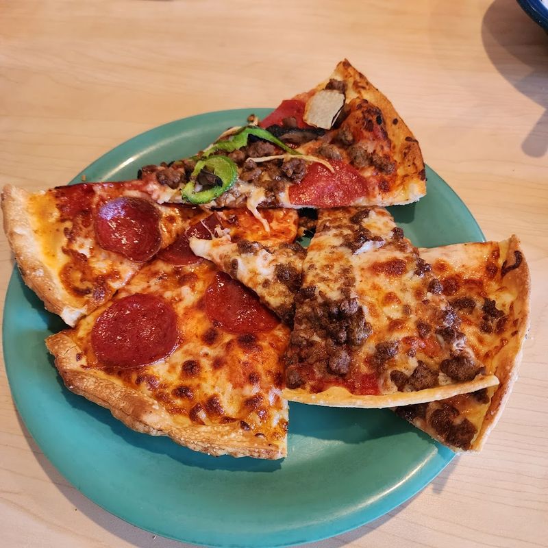 Fresh Pizzas Rotating On The Buffet All Day Long Fresh Pizzas Rotating On The Buffet All Day Long