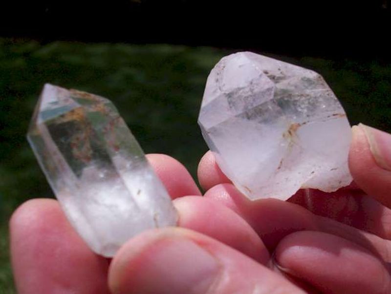 Clear And Smoky Quartz Clusters