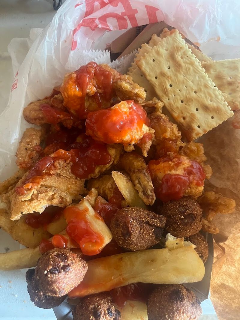 Fried Okra And Hush Puppies