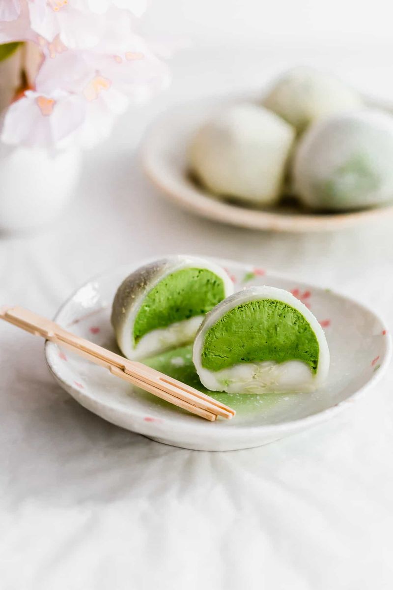 Frozen Matcha Mochi Ice Cream
