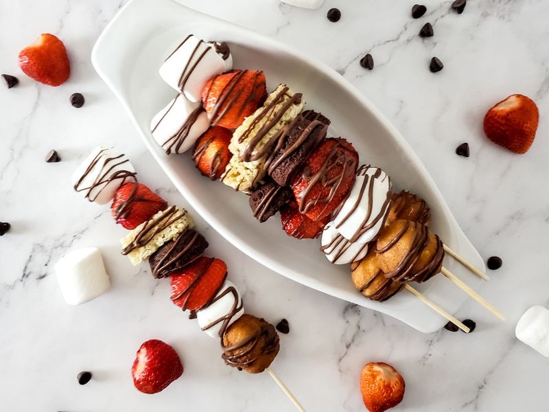 Chocolate-Covered Strawberry Kabobs