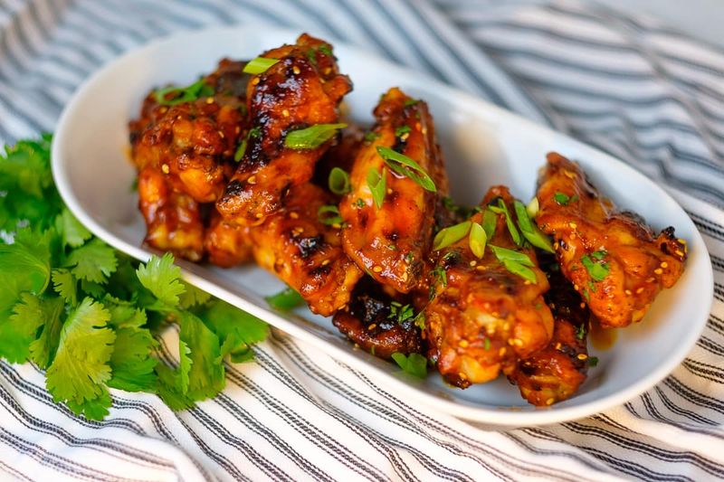 Honey Sriracha Grilled Chicken Wings