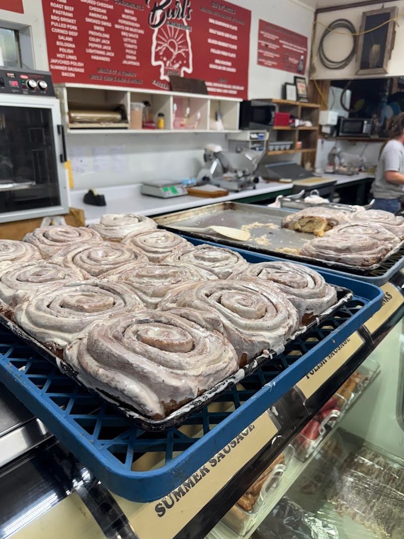 Giant Cinnamon Rolls Near The Counter