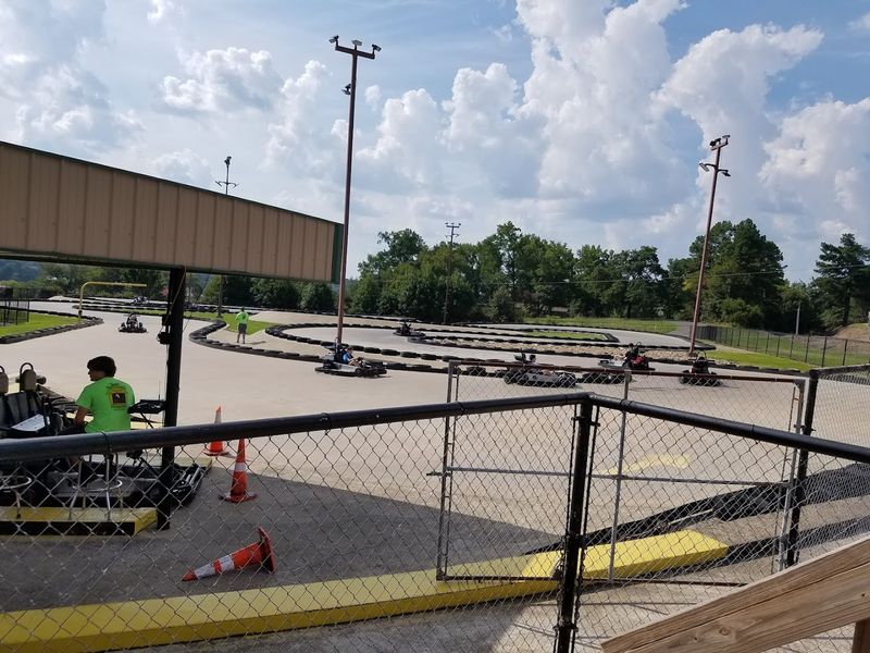 Go-Kart Curves Beside The Mini Golf Action