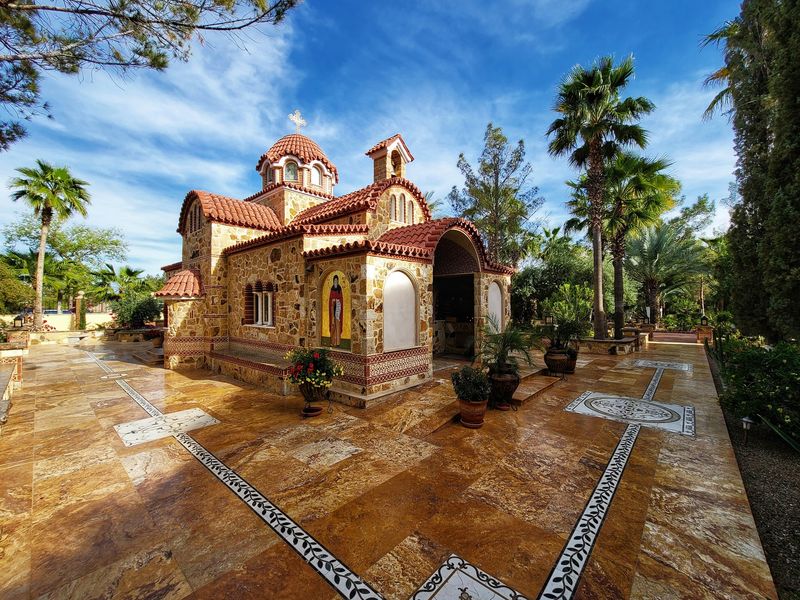 Golden Domes of the Russian-Style Chapel of St. Demetrios Golden Domes of the Russian-Style Chapel of St. Demetrios