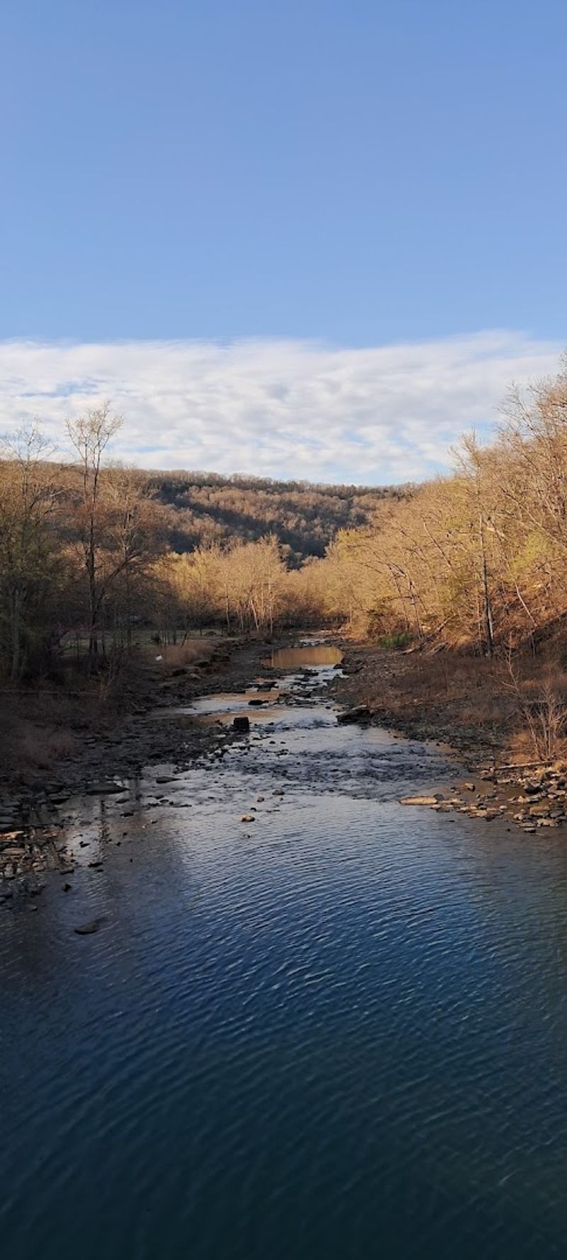 Golden Light Over Forested Ridges