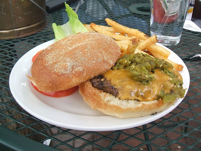 Green Chile Cheeseburger
