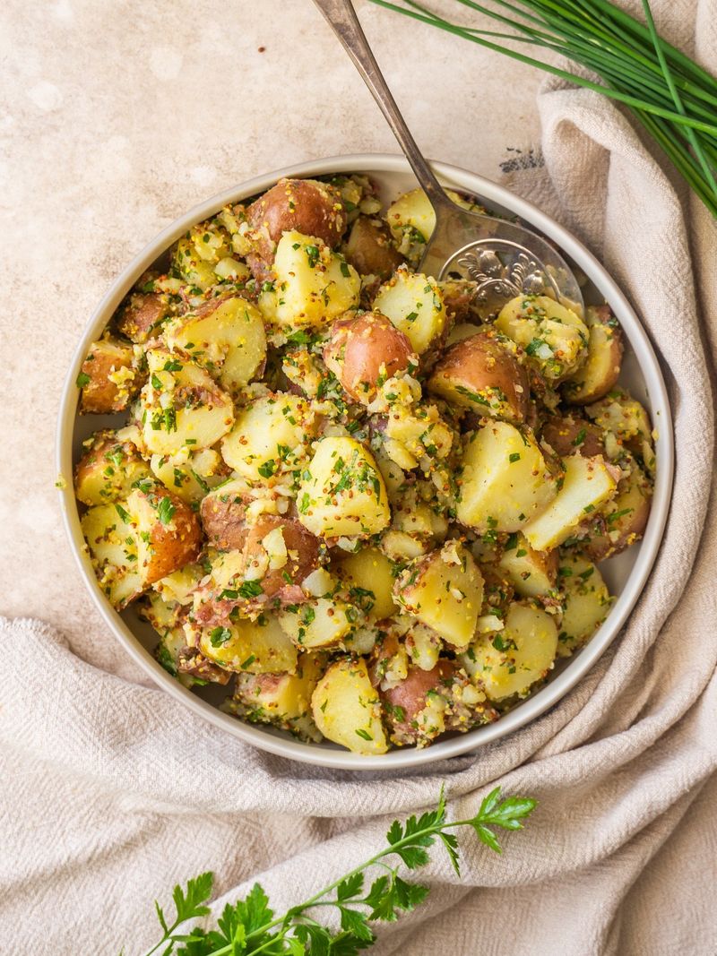 Herbed Potato Salad With Fresh Dill And Bacon