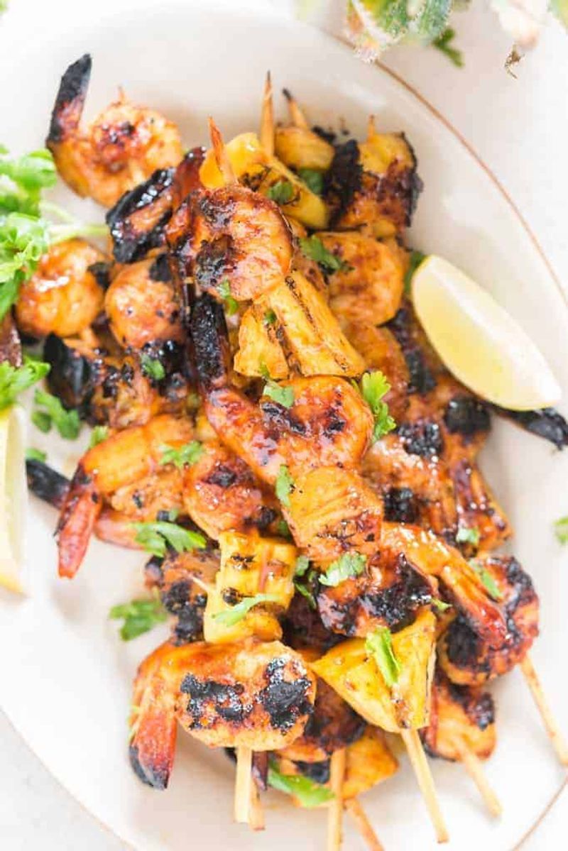 Teriyaki Pineapple Shrimp Skewers