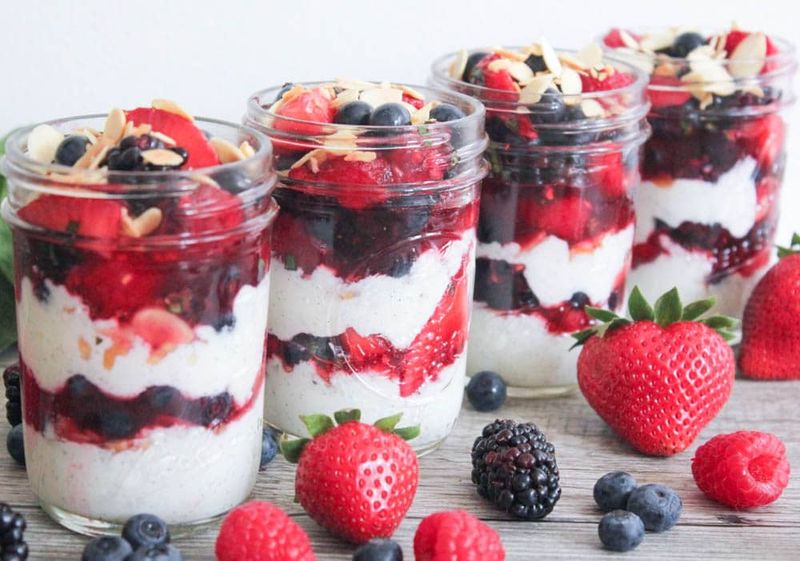 Ricotta Honey Cups with Fresh Berries