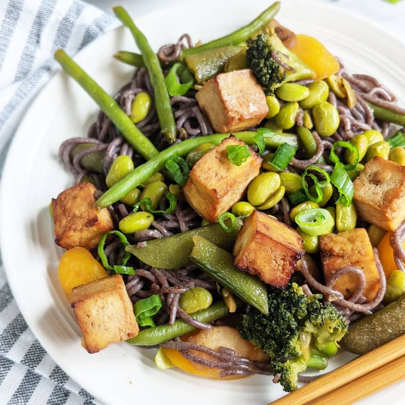 Tofu and Edamame Stir-Fry