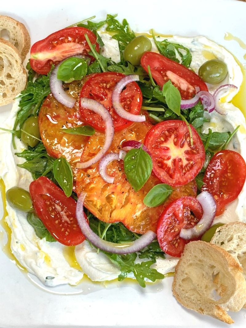 Tomato And Whipped Ricotta Salad