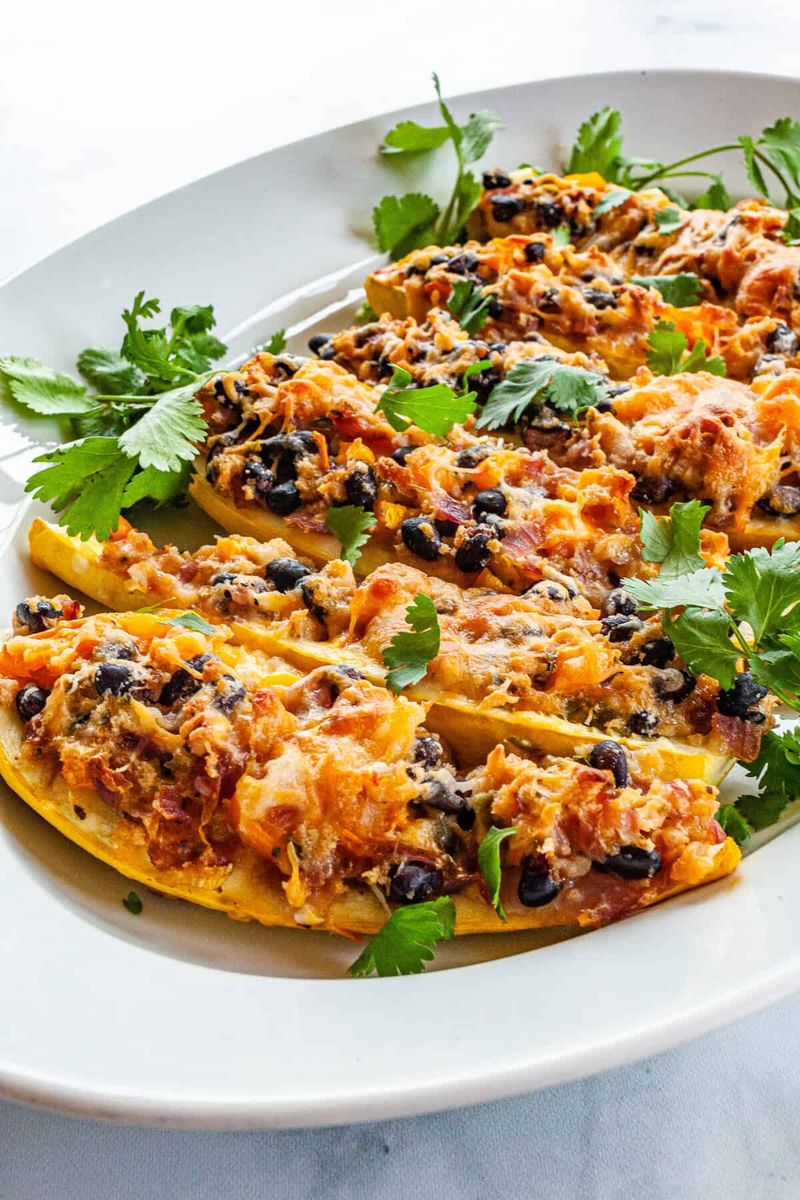 Fajita-Stuffed Summer Squash Boats