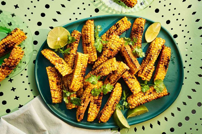 Cilantro-Lime Grilled Corn Ribs