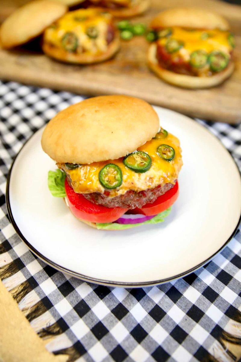 Jalapeño Popper Stuffed Burgers