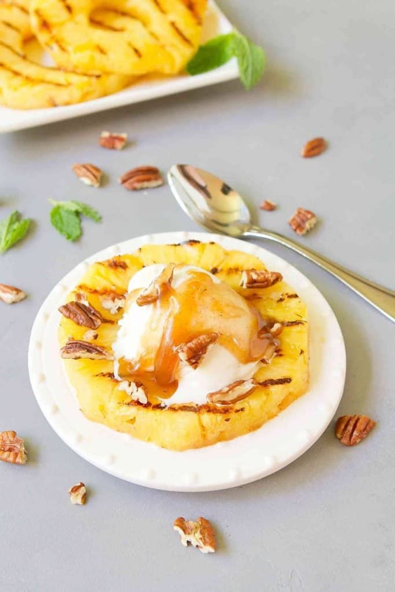 Rum-Soaked Grilled Pineapple