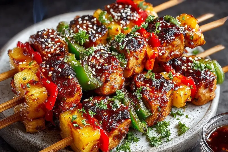 Teriyaki Pineapple Chicken Skewers