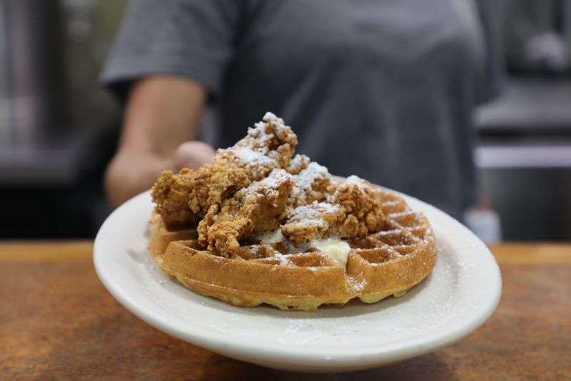 Chicken And Waffles, Crisp Against Cloud