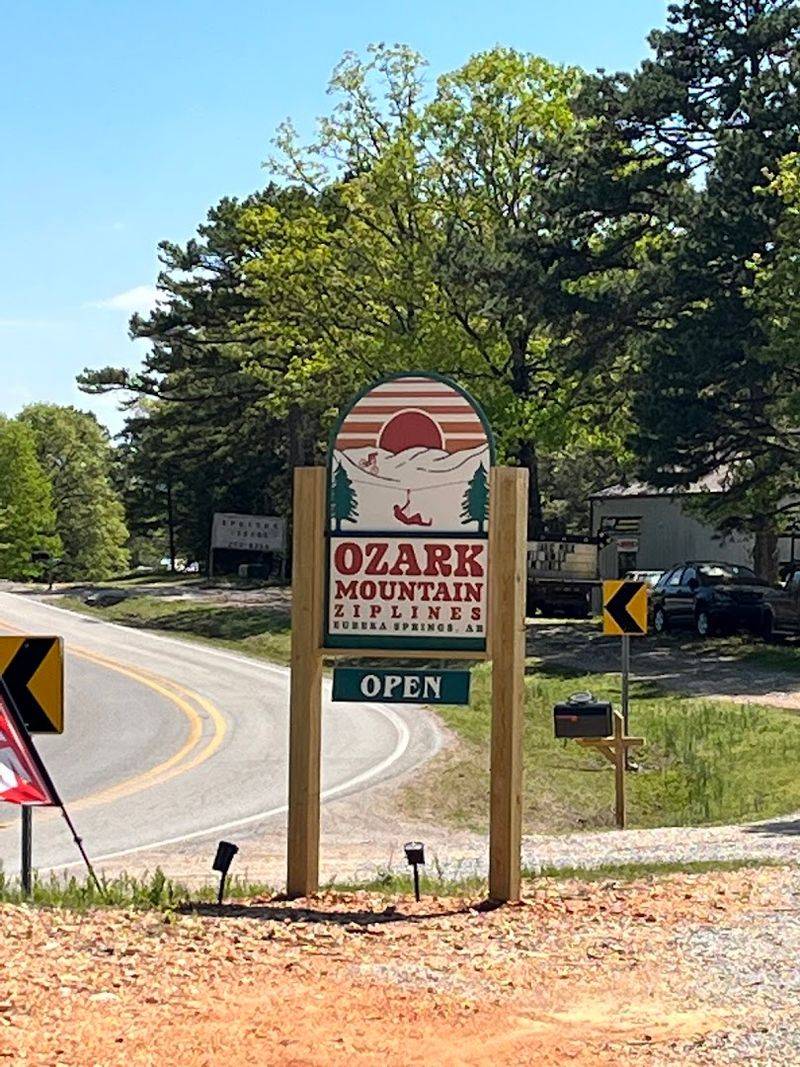 Aerial Adventure Threading Through Arkansas Backcountry