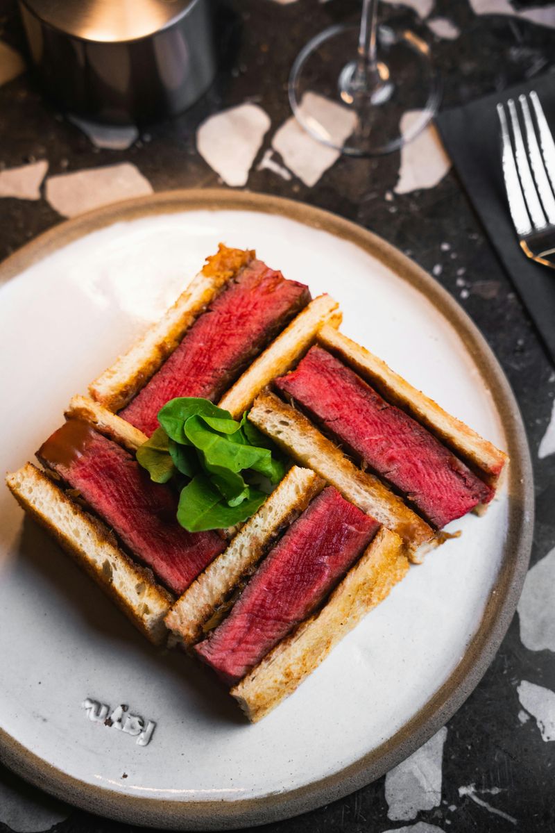 Steak Sandwich with Garnish