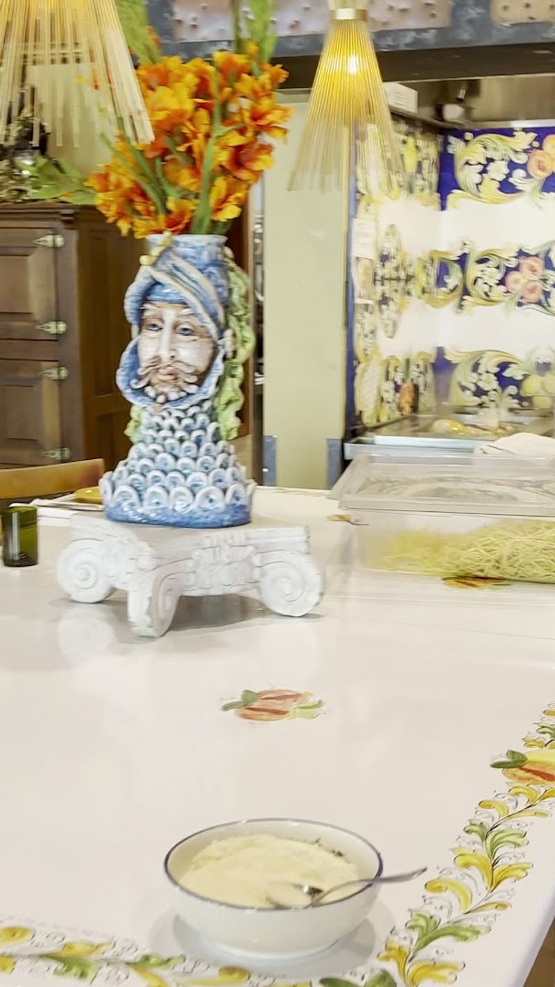 Hand-Painted Tiles From Sicily Decorate The Interior In Stunning Detail