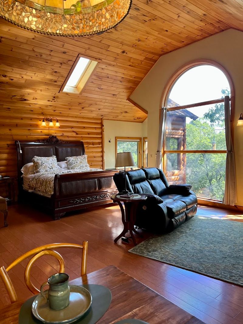 Large Picture Windows Framing Forest Views