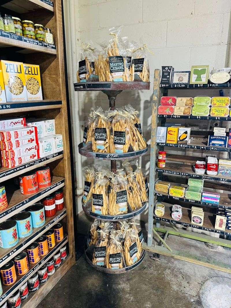 Shelves Packed With Imported Italian Staples