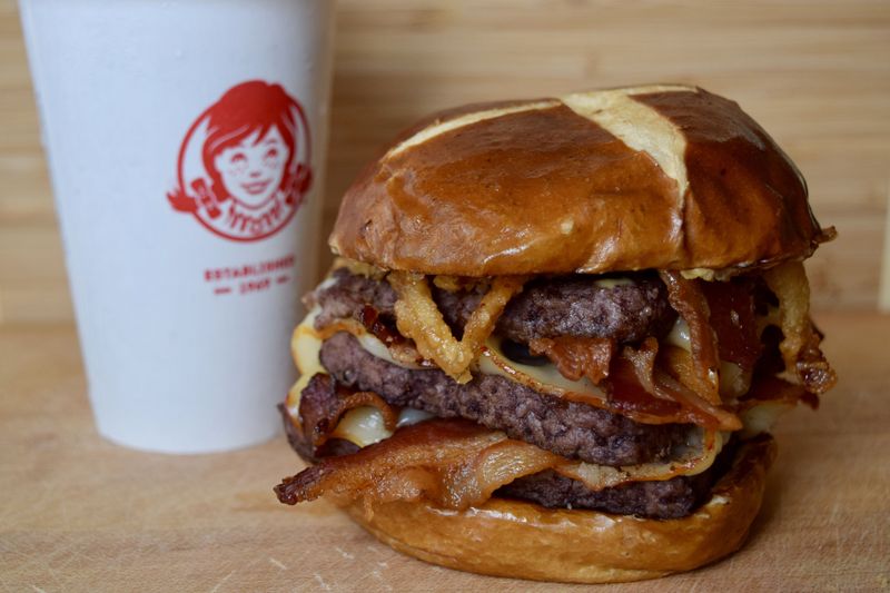 Wendy's Pretzel Bacon Pub Triple