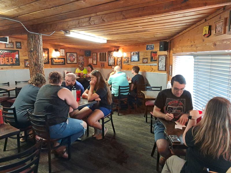 Log Cabin Setting With Rustic Charm